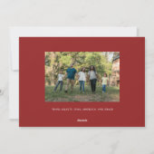 今年の新年を迎える赤の贈り物 シーズンカード (裏面)