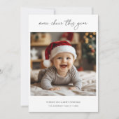 今年の書道の詳細応援クリスマスベビー シーズンカード (正面)