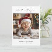 今年の書道の詳細応援クリスマスベビー シーズンカード (スタンド正面)