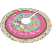 今年の最も素晴らしいタイムホリデーツリースカート ブラッシュドポリエステルツリースカート (アングル)