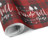 今年の最も素晴らしい時期を示す赤い黒い格子模様 ラッピングペーパー (ロールコーナー)