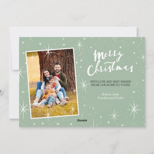 今年の最も素晴らしい時間のクリスマスフォト シーズンカード (裏面)