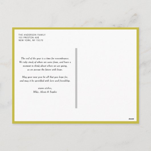 今年の最も素晴らしい時間のクリスマスフォト シーズンポストカード (裏面)