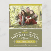 今年の最も素晴らしい時間のクリスマスフォト シーズンポストカード (正面)