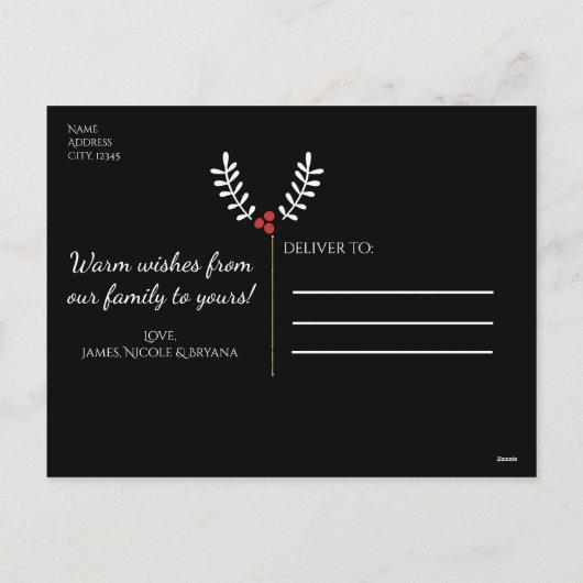 今年の最も素晴らしい時間のクリスマスフォト シーズンポストカード (裏面)