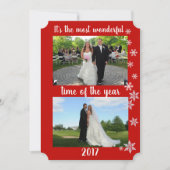 今年の最も素晴らしい時間の写真の休日 シーズンカード (正面)