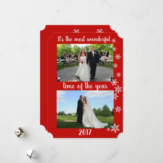 今年の最も素晴らしい時間の写真の休日 シーズンカード (正面/裏面インサイチュ)