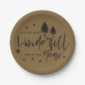 今年の最も素晴らしい時間クリスマスパーティー ペーパープレート (正面)