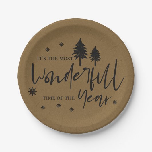 今年の最も素晴らしい時間クリスマスパーティー ペーパープレート (正面)