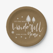 今年の最も素晴らしい時間クリスマスパーティー ペーパープレート (正面)