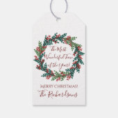 今年の最も素晴らしい時間クリスマスリース ギフトタグ (裏面)