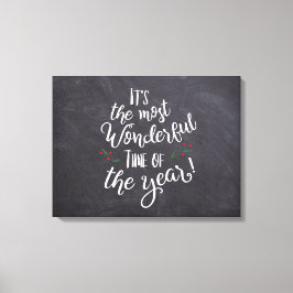 今年の最も素晴らしい時間クリスマス引用文 キャンバスプリント