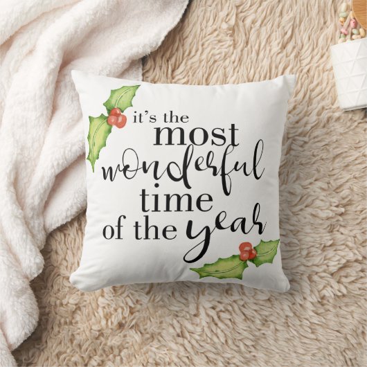 今年の最も素晴らしい時間クリスマス引用文 クッション (ブランケット)