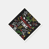 今年の最も素晴らしい時間クリスマス・ホリデー スタンダードカクテルナプキン (角)