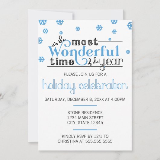 今年の最も素晴らしい時間パーティの招待状 招待状 (正面)