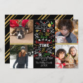 今年の最も素晴らしい時間4写真クリスマス シーズンカード (正面/裏面)