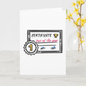 今年の父認定証 父の日賞 カード (黄色い花)