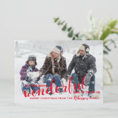 今年の素晴らしい時間の赤いクリスマスの写真 シーズンカード (スタンド正面)