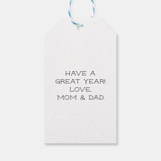 今年の素晴らし新学期 ギフトタグ (裏面)