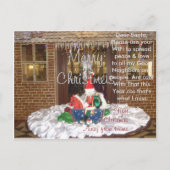 今年の親愛遠くにクリスマスの新年にサンタホームから シーズンポストカード (正面)