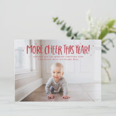 今年の詳細応援おもしろい1枚の赤いクリスマス シーズンカード (スタンド正面)