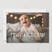 今年の詳細応援グリーン1枚の写真クリスマス シーズンカード (正面)