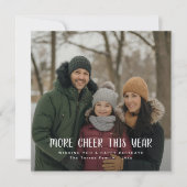 今年の詳細応援家族モダンのクリスマスフォト シーズンカード (正面)