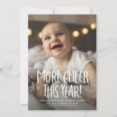 今年の詳細応援2枚の写真グリーンクリスマス シーズンカード (正面)