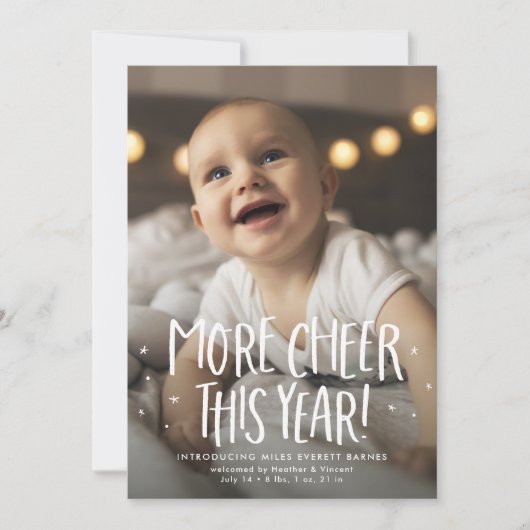 今年の詳細応援2枚の写真グリーンクリスマス シーズンカード (正面)