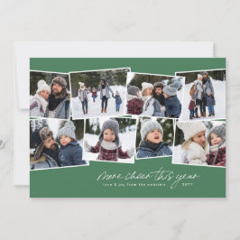 今年の詳細応援8枚のコラージュ緑 シーズンカード