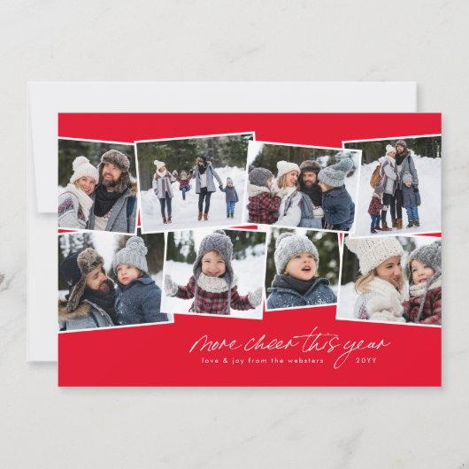 今年の詳細応援8枚のコラージュ シーズンカード (正面)
