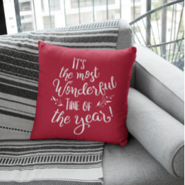 今年の赤いクリスマスで最も素晴らしい時期 クッション