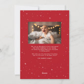 今年の追加応援かわいい2枚のフォトレッドクリスマス シーズンカード (裏面)