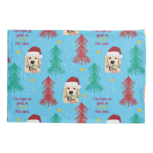 今年の金ゴールドとして良いクリスマスの枕のケースセット 枕カバー (裏面-左)