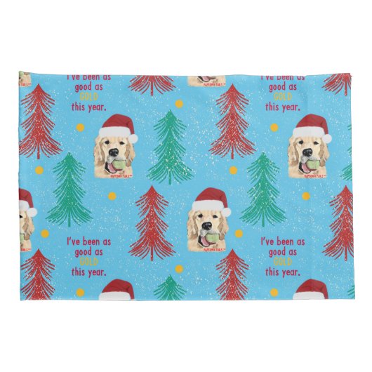 今年の金ゴールドとして良いクリスマスの枕のケースセット 枕カバー (裏面-右)