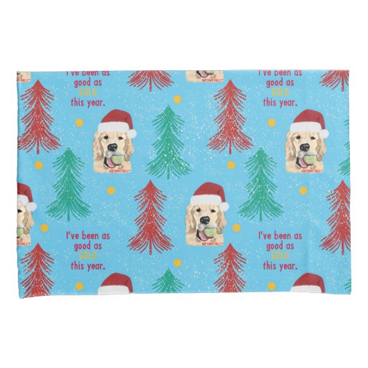 今年の金ゴールドとして良いクリスマスの枕のケースセット 枕カバー (正面右)