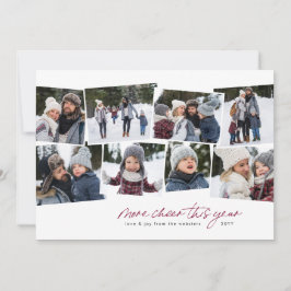 今年はもっと元気に 8枚の写真コラージュ ホリデーカード