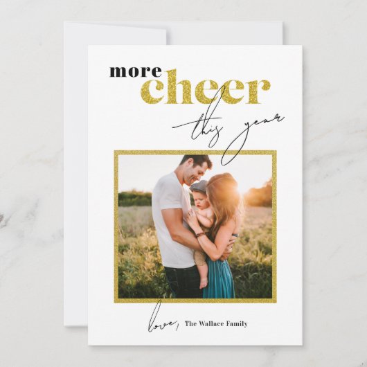 今年はもっと華やかに きらきらフレーム写真 シーズンカード (正面)