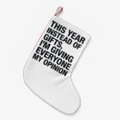 今年はギフトの代わりに皆与えさん スモールクリスマスストッキング (正面 (吊り時))