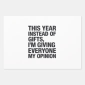 今年はギフトの代わりに皆与えさん ラッピングペーパーシート (正面)