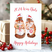 今年はクリスマスおもしろいリス シーズンカード