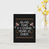 今年はクリスマスを迎える – おもしろい Ug カード (黄色い花)