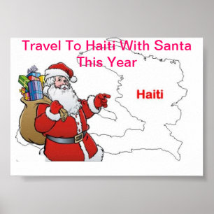 今年はサンタとハイチを旅行する ポスター