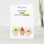 今年はナッツ先生ギフト券 カード (正面)