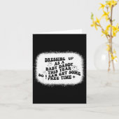 今年はパパの格好をしてハロウィンを楽しむつもり カード (黄色い花)