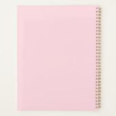 今年はピンクの金ゴールド写真コラージュ プランナー手帳 (裏面)