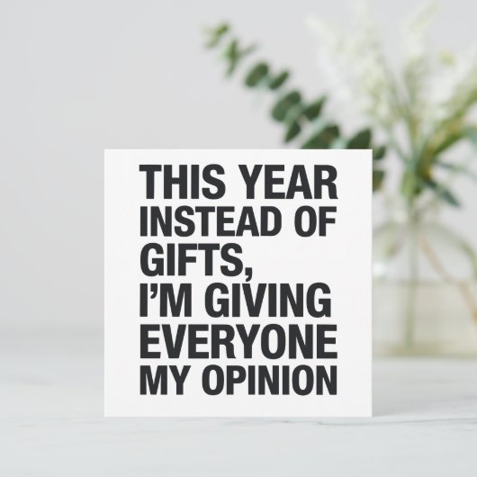 今年はプレゼントの代わりにみんなに自分の意見をあげることにした シーズンカード (スタンド正面)