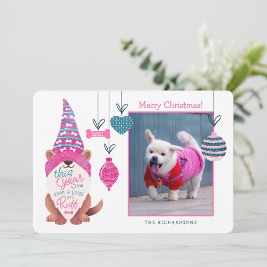 今年はラフおもしろい格言犬の写真が少ない シーズンカード (スタンド正面)