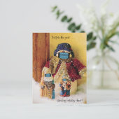 今年は休日を送っているにもかかわらず、応援サンタスノー ポストカード (スタンド正面)