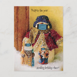 今年は休日を送っているにもかかわらず、応援サンタスノー ポストカード